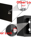 Comparison of lock mechanisms on a small steel safe box with key lock, 0.2 cubic feet, light gold finish, for home security.