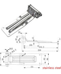 Side Door Container Hinge For Refrigerated Cold Storage Cabinet And Compartment Fitting, Heavy Duty Metal Hardware Built To Last