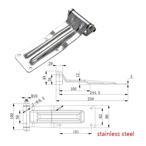 Side Door Container Hinge For Refrigerated Cold Storage Cabinet And Compartment Fitting, Heavy Duty Metal Hardware Built To Last