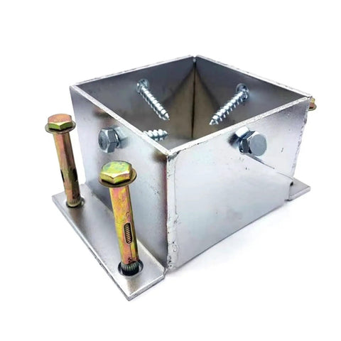 Built Tough Stainless Steel Square Fence Post Anchor Base With Heavy Duty Hardware For Concrete Or Wood Deck Yard Upgrade Rock Solid Railing Bracket System 85Mm X 85Mm 2 Pack