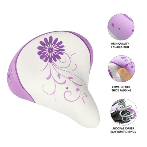 Wide Kids Bicycle Seat For Girls Comfortable Replacement Bike Saddle Waterproof Foam Cushion Ergonomic Design