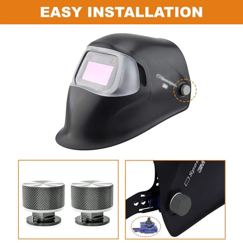 Upgraded Pipeliner Helmet Fasteners For Welding Hoods Titanium Grey Aluminum 6061 T6 Replacement Parts Lightweight