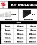Metric Combination Wrench Set With 25 Percent More Torque Max Bite Open End Grip And Beefy I Beam Handle Ink Filled Size Labels Kit
