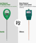 Comparison of Soil Moisture Meter For Houseplants And Pots Quick Watering Guide Easy Plant Care Tool With Probe Green Moisture Sensor