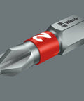 Close-up of a single torsion bit from the Compact 52 Piece Metric Bit Set With Textile Pouch Rapidaptor Quick Bit Change And 25 mm Torsion Bits