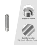 Five Pieces M3 X 14mm Slotted Cylindrical Dowel Pin 304 Stainless Steel External Thread Locating Pin for DIY projects