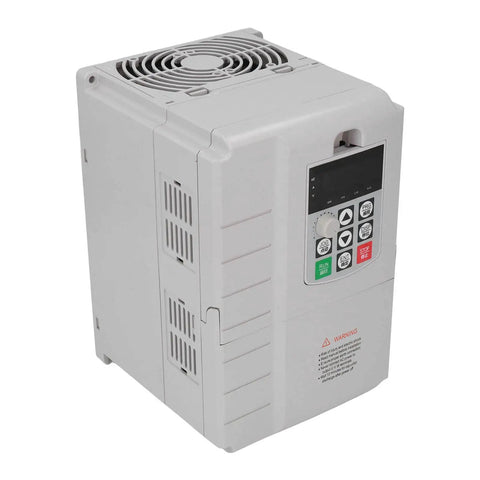 4KW Pro Grade Variable Frequency Drive VFD With Advanced Multi Stage Speed And Torque Control Motor Speed Controller For Single To Three Phase 220V 380V Applications Like Fans, Air Compressors, Pumps And Power Tools, front view