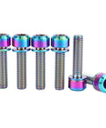 Dope Titanium Bike Stem Bolts M5x20mm Hex With Washer Stigma Chamfer Head Ultra Lightweight Yet Strong Perfect For Bicycle Stem Repairs And Upgrades Set Of 6