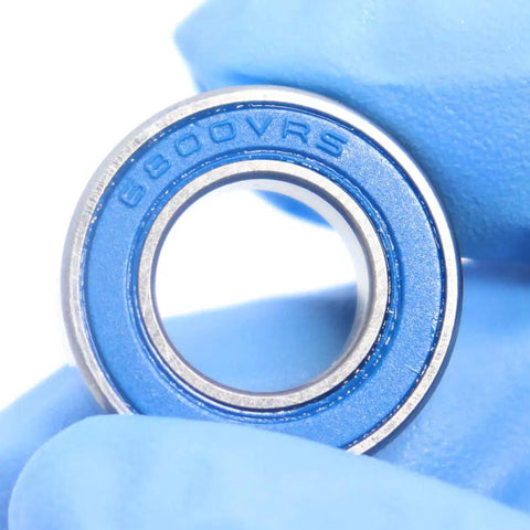 Beefed-Up Full Ball 10x19x5mm Cartridge Bearings Set Chrome Steel Blue Sealed With Grease Quad Pack For MTB Hub Pivot No Retainer Tough Load Capacity VRS Dual Lip Labyrinth Seal blue sealed bearing close-up