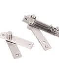 Beefy Heavy Duty Pivot Hinge 300 LB Load, 360 Degree Rotation Stainless Steel Hidden Door Hinge with Adjustable Extension