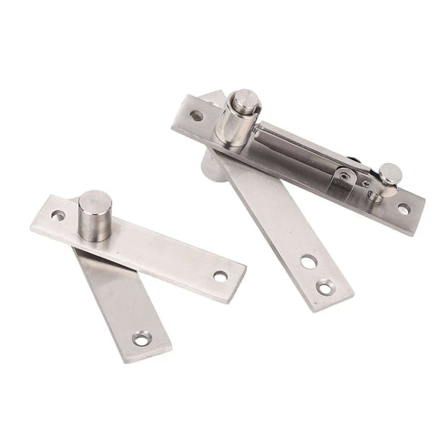 Beefy Heavy Duty Pivot Hinge 300 LB Load, 360 Degree Rotation Stainless Steel Hidden Door Hinge with Adjustable Extension