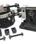 Tilting Milling Indexing Rotary Table 4 Inch 100 Mm With Tailstock M6 Clamp Kit And 100 Mm Round Vice for Milling Machines