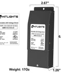 Dimmable LED Driver 12V 40W Magnetic Power Supply Transformer with dimensions and label details shown in black casing