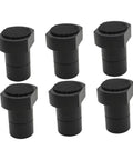 Six Piece Aluminum Bench Dogs Set For Workbench Holes And Track Planing Stop Positioning Plugs Peg Brake Stop Clamp Durable Non Slip 20mm Black Finish