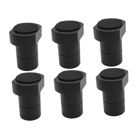 Six Piece Aluminum Bench Dogs Set For Workbench Holes And Track Planing Stop Positioning Plugs Peg Brake Stop Clamp Durable Non Slip 20mm Black Finish