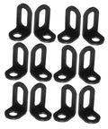 Heavy Duty L Brackets For Corner Shelf Support Cabinet Cold Rolled Steel L Shape Corner Brace Built Tough For Heavy Weight Wood Furniture Assembly No Frills Hardware in matte black, set of 12.