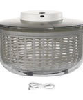 Game Changing Hella Big Electric Salad Spinner For Quick Lettuce Washing Knockout Battery Powered Produce Dryer with USB cable.
