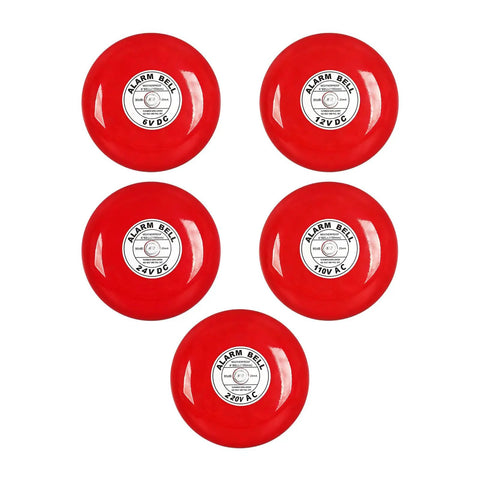 Mega Loud High Volume Electric Security Alarm System With 6 Inch Round Horn 95dB Penetrating Tone Multiple Power Options Durable ABS Construction Long Distance Sound Propagation Easy Mounting Reliable Early Warning For Home Or Business, red