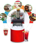 Slick Countertop Ice Cube Maker And Kitchen Water Dispenser With Three Liter Tank, two ice sizes, easy touch buttons, transparent window