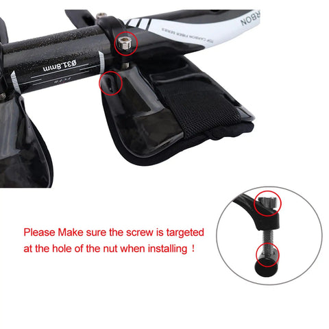 Installation guide for Carbon TT Handlebar Aero Bars Tri Bars For Mountain And Road Bike 31.8mm Gloss White Cycling Rest Handlebar