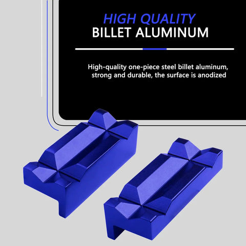 4 Inch Magnetic Aluminum Vise Jaw Pads With Reversible Non Slip Grip Scratch Free Pipe Vise Protectors built from anodized billet aluminum.