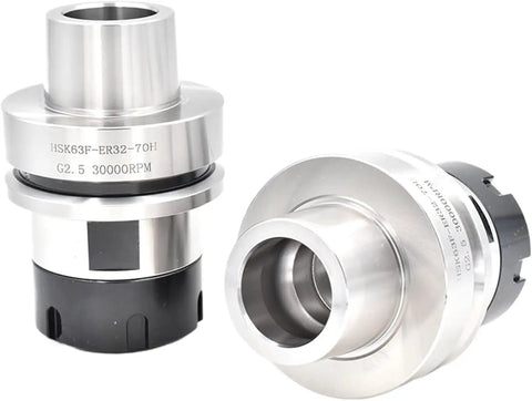 No Drama HSK63F Collet Chuck For CNC Woodworking Machines, HRC58 steel, ER32 design for precise tool locking.