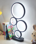 Two Pack LED Table Lamp Set Modern Dimmable Bedside Lights 18W Three Color Modes Black Ideal For Living Room Bedroom Office