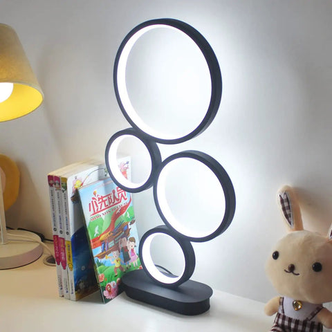 Two Pack LED Table Lamp Set Modern Dimmable Bedside Lights 18W Three Color Modes Black Ideal For Living Room Bedroom Office