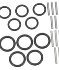 Sealing Gasket Dowel Pin Kit for Automotive Repair and Maintenance DIY Ready 10 Piece Set for Secure Fastening and Easy Maintenance Versatile Rubber Seals for Automotive Plumbing and Home Projects, black rubber seals and metal pins