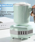 Portable Electric Drink Chiller With Aluminum Mug Keeps Your Beverages Ice Cold Fridge Free for home and travel use.