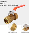 Heavy Duty Brass Ball Valve For Water Heater Inlet Pipe With Reliable Barb Hose Fitting Pain Free Install Shut Off Drainage And Backflow Guard. Small size with high quality brass.