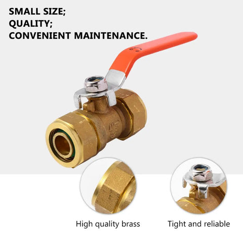 Heavy Duty Brass Ball Valve For Water Heater Inlet Pipe With Reliable Barb Hose Fitting Pain Free Install Shut Off Drainage And Backflow Guard. Small size with high quality brass.