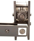 Elite Bead Roller With 27 Inch Throat Capacity close-up view showing heavy duty crank mechanism and die set for metal fabrication.