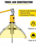Heavy Duty 15 Ton Hydraulic Wheel Bearing Puller With Adjustable Three Jaw Grips, showcasing three-jaw construction for secure pulling.