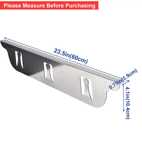 Stainless Steel Stove Gap Covers 2 Pack, Heat Resistant Kitchen Gap Filler For Counter And Appliances, size measurements shown