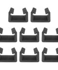 Outdoor Furniture Clips Set for Sectional Sofas, Plastic Patio Sofa Connectors, 8 black clips for gaps, fits 52mm and 59mm inner diameter