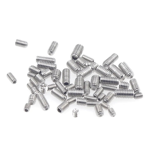 Top Shelf 304 Stainless Steel Assorted Cup Point Hex Socket Set Screws Kit 240 Piece Metric Grub Screw Pack M2 M2.5 M3 scattered screws