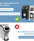 Front view: replacement funnel and cover set for Baby Brezza Formula Pro Advanced (WiFi); 2-pack; not for Mini Advanced.