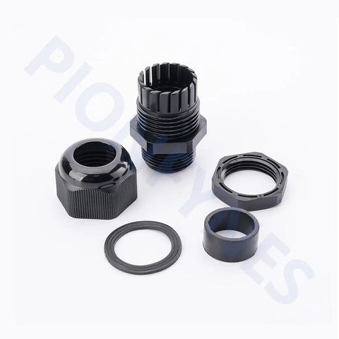 Waterproof PG13 Cable Glands Kit Adjustable 6 to 12mm 0.24 to 0.47 inch Nylon Joints With Gaskets 100 Pack Outdoor Tough PA66 Seals