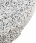 Close-up of Granite Round Parasol Base 44 Lbs Heavy Duty Patio Umbrella Stand With Two Adapters Fits Most Pole Sizes For Poolside Yard Or Garden