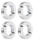 Four Pack Double Split Clamp-On Shaft Collar For 1-1/8 Inch Shaft, Two-Piece Aluminum Alloy Set Screw Collar, 1-7/8 Inch Outer Diameter