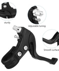 Black plastic Kids Bicycle Brake Levers Set, Easy Install Brake Handles for Kids Bikes, showing adjustable tuning and smooth surface.