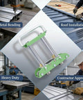 Two Station Sheet Metal Bender for Manual Bending of Steel Aluminum and Copper from 0 to 90 Degrees with lightweight aluminum handle