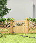 Wooden gate with 12 Pack 4 Inch T Strap Hinges Black for Shed Barn Gates and Fences, installed on a garden fence with greenery.