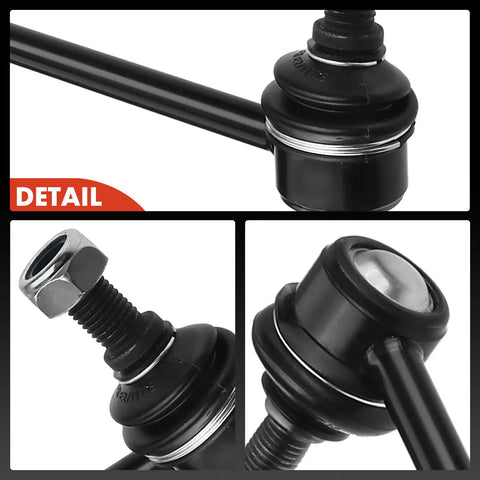 Detailed view of Set Of 4 Front And Rear Sway Bar Link Kit For Chevy Equinox 2008 2017, GMC Terrain 2010 2017, Pontiac Torrent 2008 2009 Easy Install Replacement components.