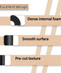 Easy Peasy Bed Frame Toe Protectors Spiral Foam Leg Covers image showing dense foam, smooth surface, and pre-cut design for easy application.