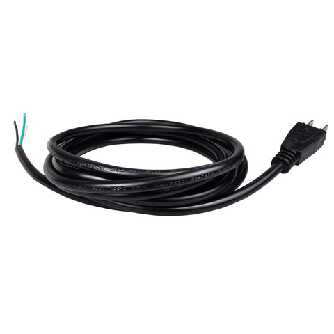 10ft 18 Gauge 3 Prong Heavy Duty Replacement Power Cord Cable For Universal AC Appliances NEMA 5-15P To Bare End SJT 18AWG 10A 300V VW-1 105C Rated Durable Flex US Plug, black