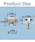 H530 Sliding Pocket Door Roller Assembly 2 Pack With Top Hanger Replacement Wheels for Bypass Closet Doors and Wardrobe Tracks