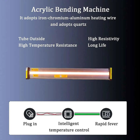 Heavy Duty Acrylic Bender Heater With Smart Angle Bracket Setup And Rapid Water Cooling Loop Manual Hot Plastic Pvc Bending Machine For Sign Shops And No Hassle Workshop Builds 1250Mm with quartz heating tube and temperature control features.