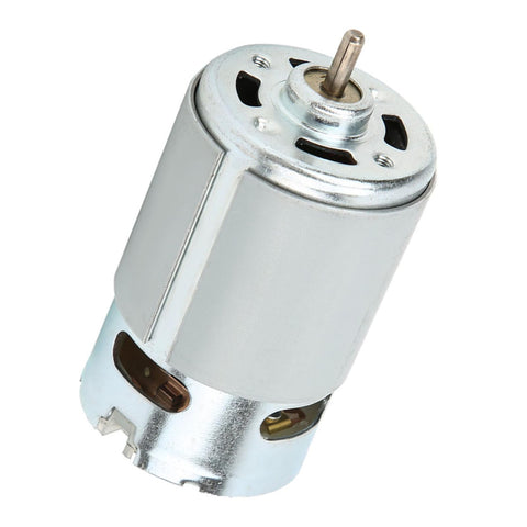 High Output RS-550 DC Electric Motor Packing 22000RPM Kicking Power For Hand Drills And Power Tools, Legit Solid Build For Audio Video Gear And PC Peripherals In Black - close-up view